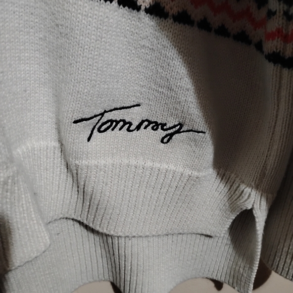 Tommy Hilfiger Knitted Sweater White with multicolor - Picture 8 of 10